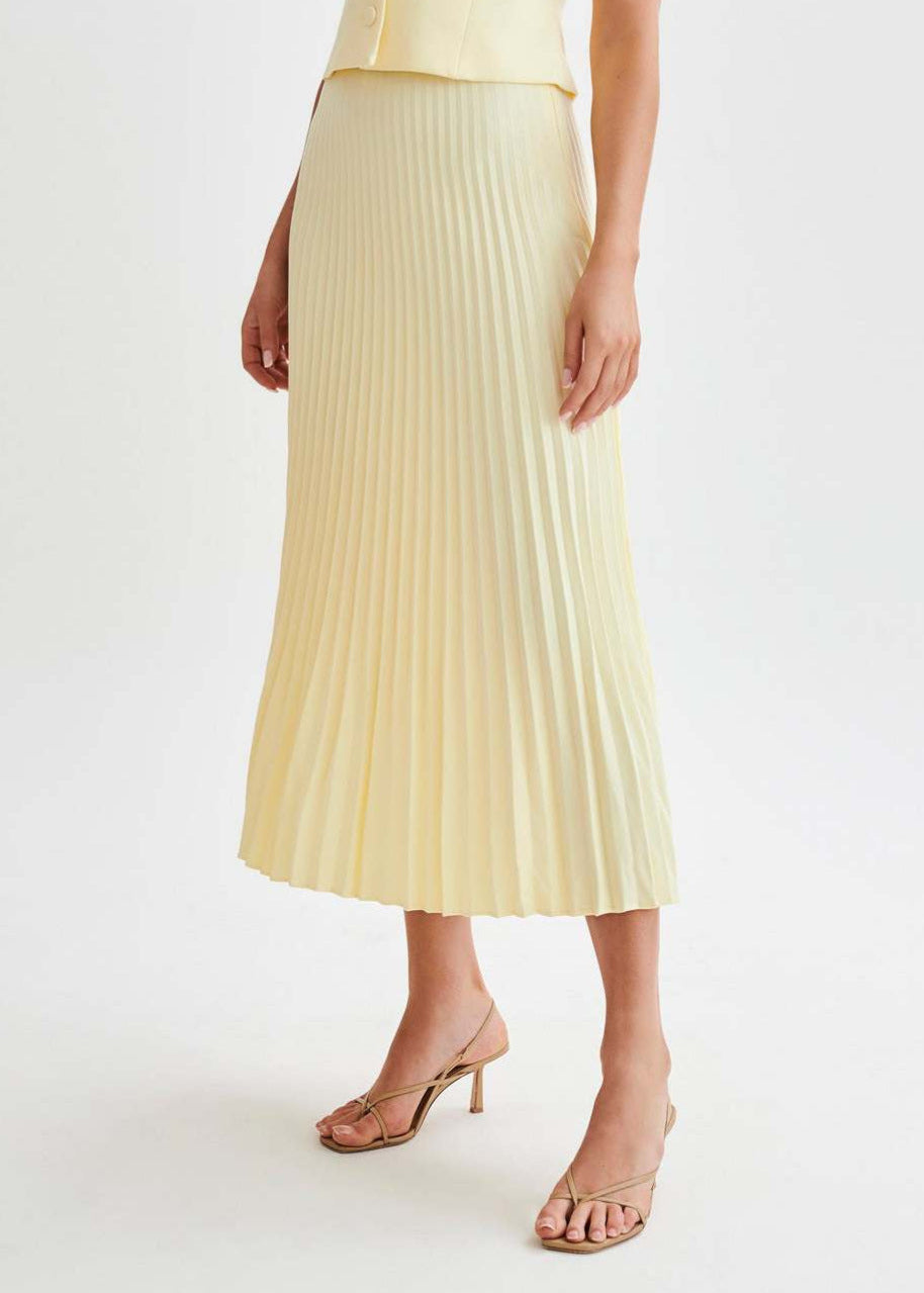 Pleated Long Skirt in Solid Color | Ideal for Summer