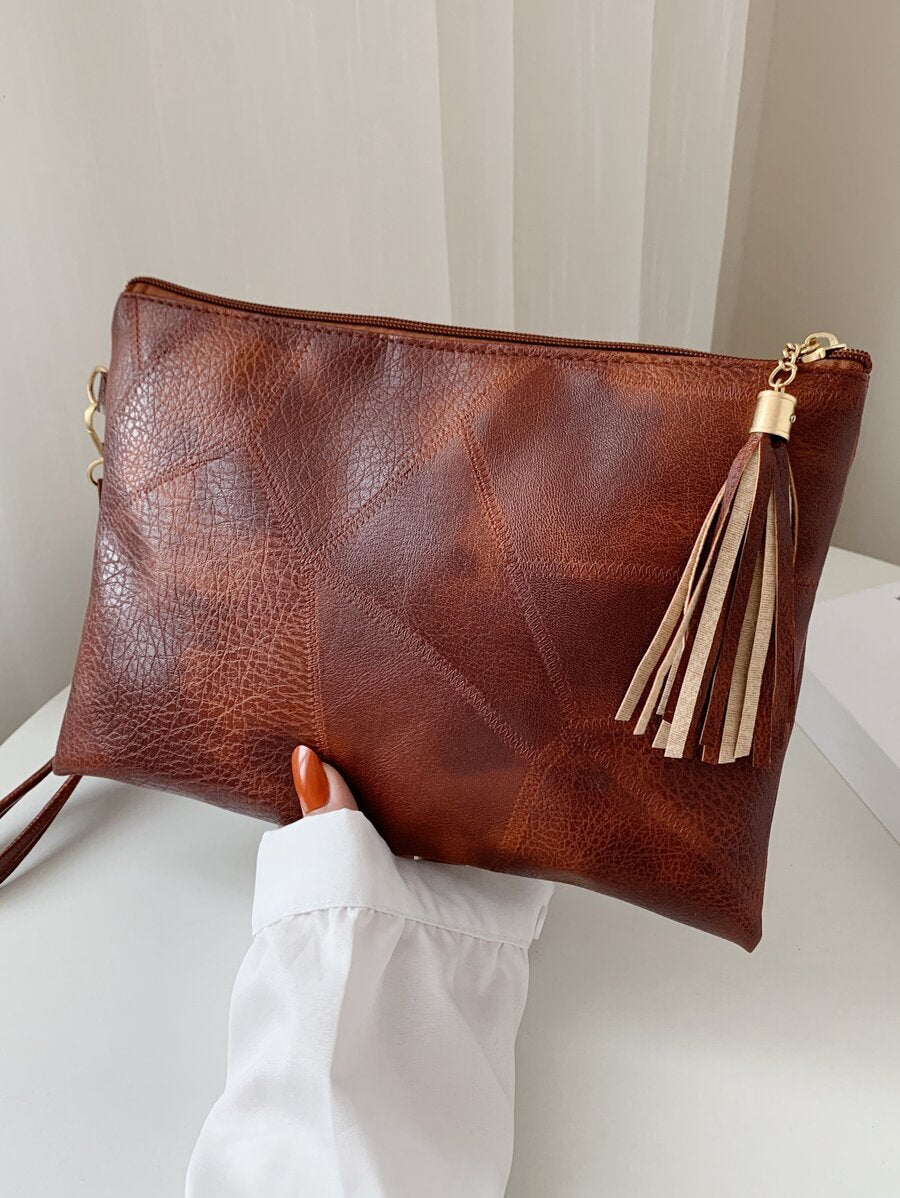 Irene – Retro Chic Embossed Wristlet Bag