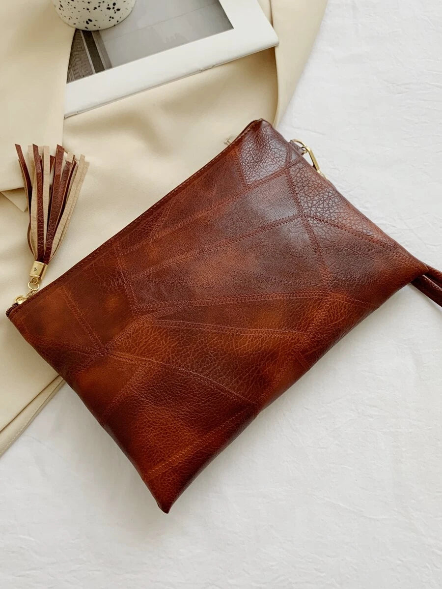 Irene – Retro Chic Embossed Wristlet Bag
