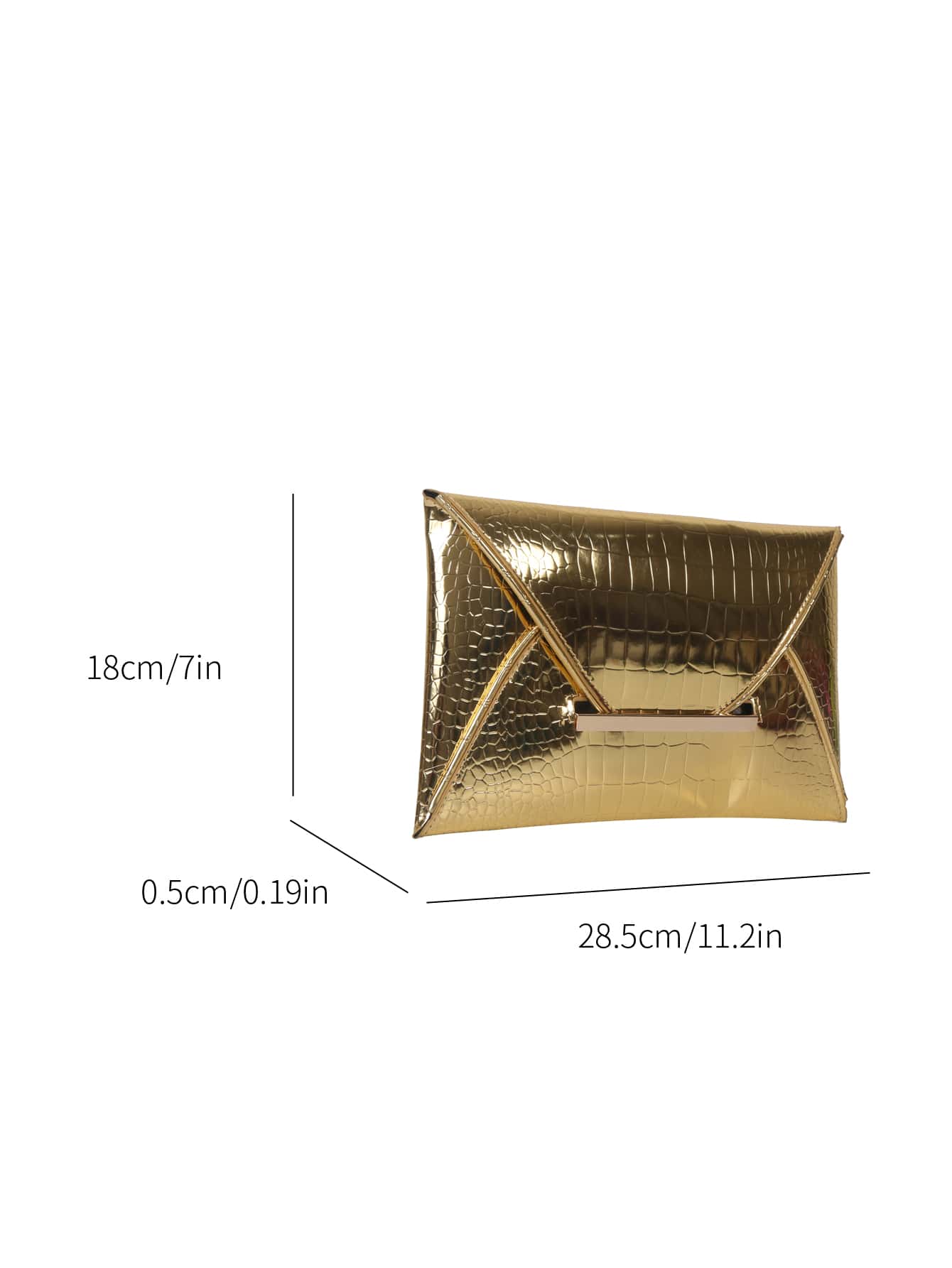 Irene – Elegant Crocodile Print PU Clutch