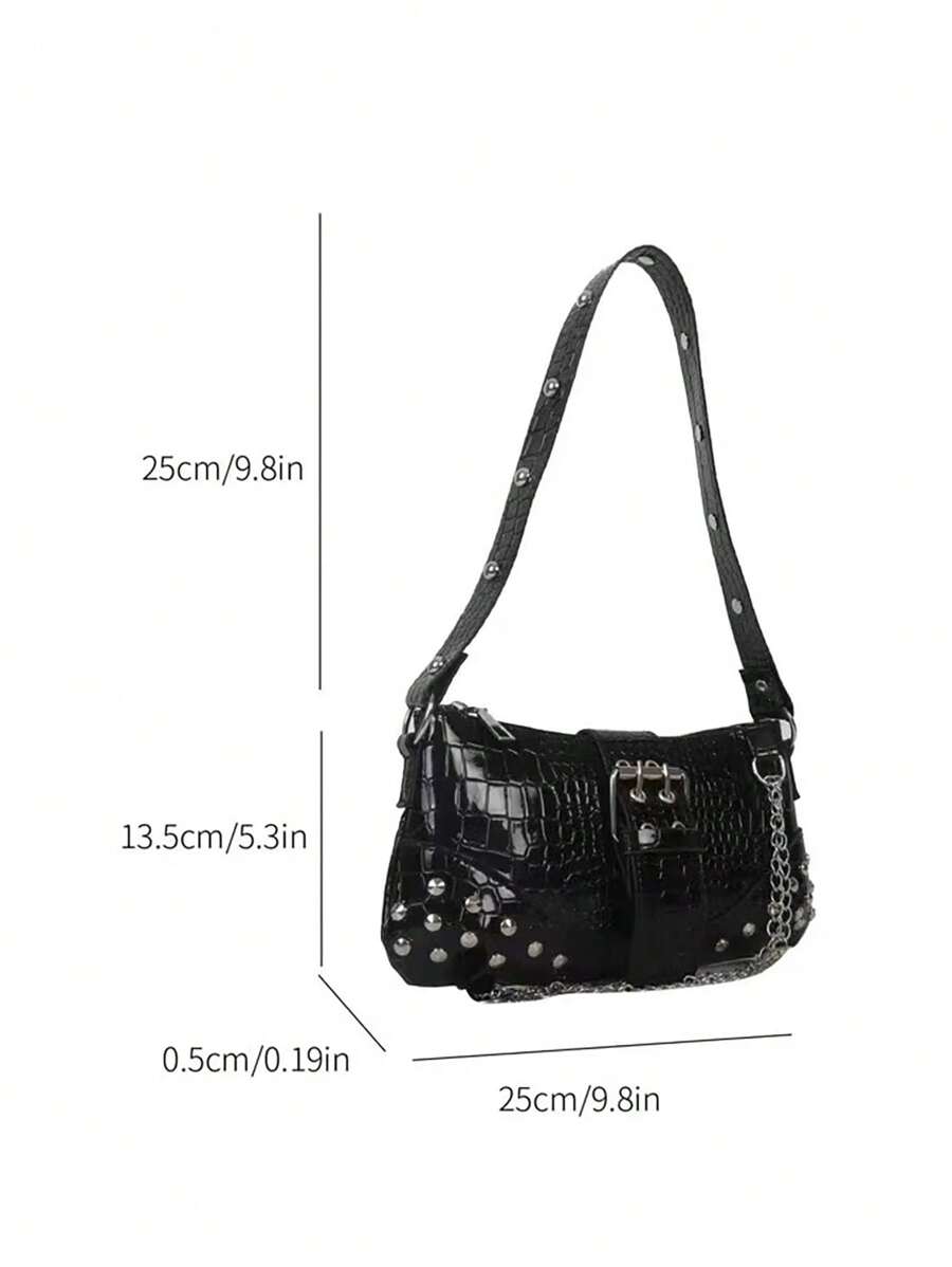 Irene – Vintage Crescent Motorcycle Shoulder Bag