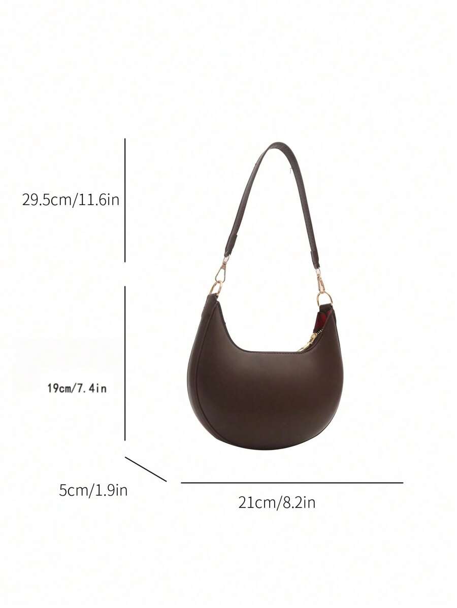 Irene – Minimalist & Chic Crescent PU Leather Shoulder Bag