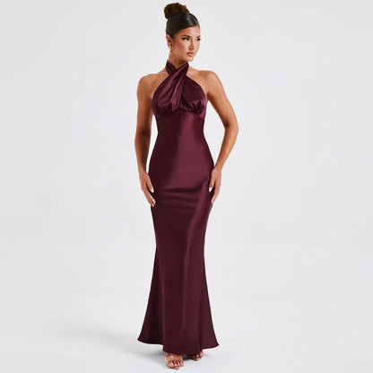 Backless Sleeveless Maxi Dress with Lace-Up Design | Ideal for Summer