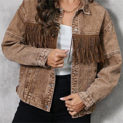 Elegant Women's Jacket with Notched Lapel | Ideal for Autumn