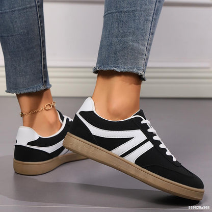 Lace-Up Shoes with Round Toe and PU Upper Material | Ideal for All Seasons