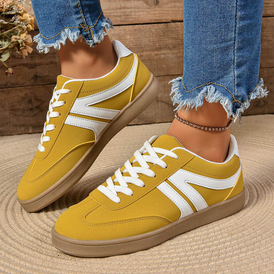 Lace-Up Shoes with Round Toe and PU Upper Material | Ideal for All Seasons